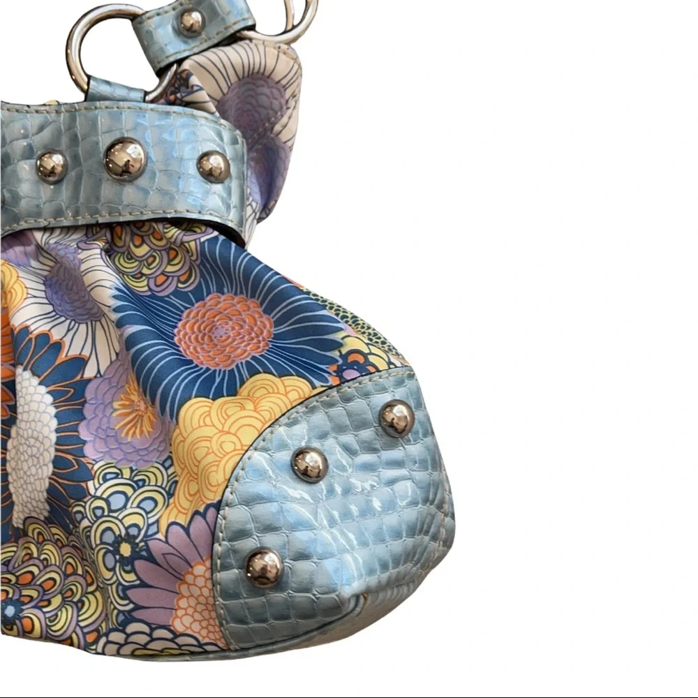 Kathy Van Zeeland Multi color Floral Handbag